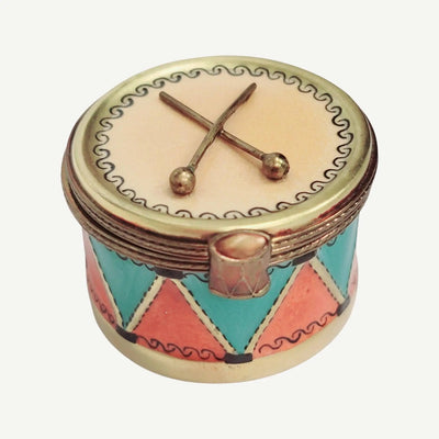 Christmas Drum PV Retired in 90s Limoges Box Porcelain Figurine-xmas-CH2P281