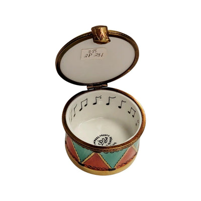 Christmas Drum PV Retired in 90s Limoges Box Porcelain Figurine-xmas-CH2P281