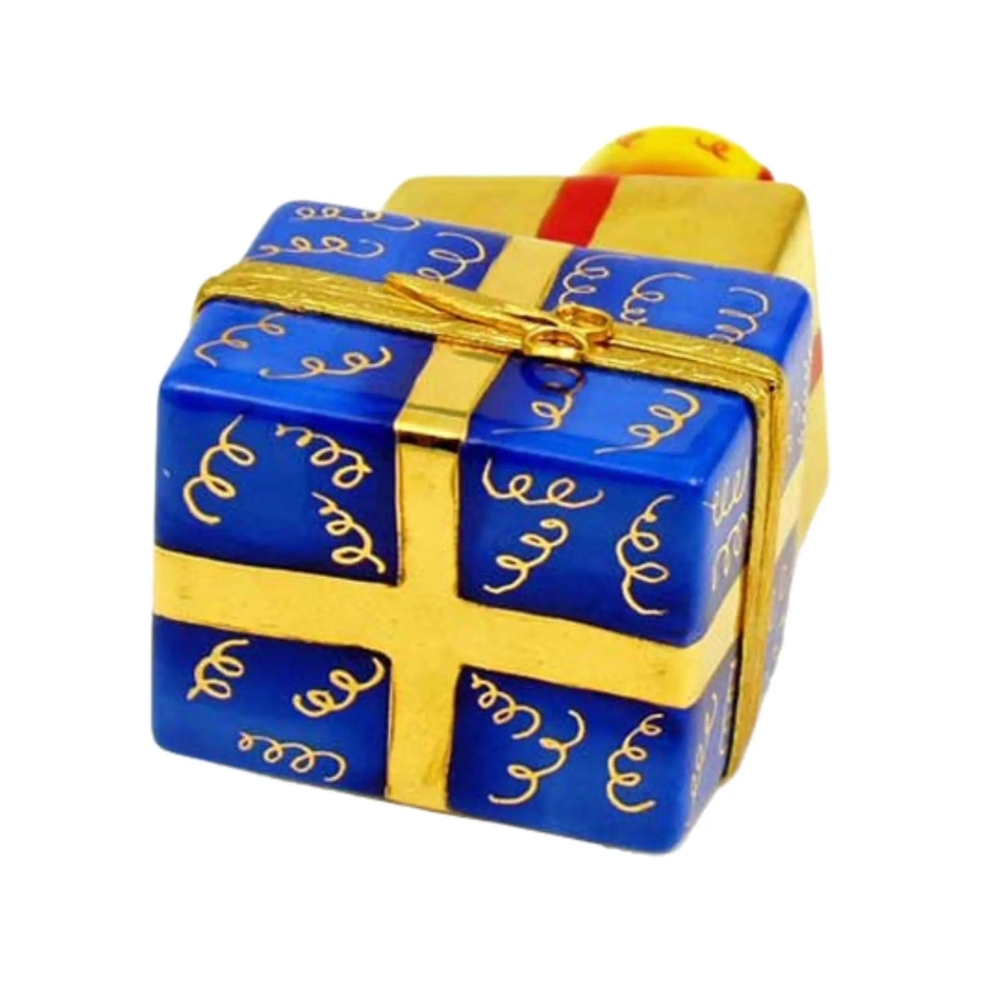 Christmas Presents Porcelain Limoges xmas theme French Trinket Box