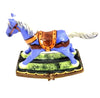 Christmas Sheriff Rocking Horse Porcelain Limoges xmas baby French Trinket Box