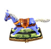 Christmas Sheriff Rocking Horse Porcelain Limoges xmas baby French Trinket Box