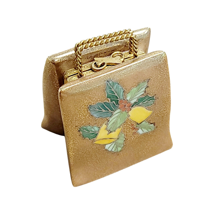 Elegant Christmas Shopping Bag Porcelain Limoges xmas bags French Trinket Box