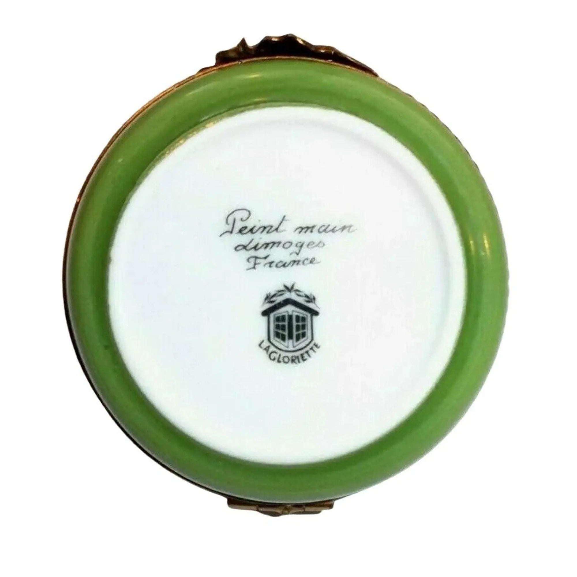 Christmas Teddy Bear Treasure Porcelain Limoges xmas theme teddy French Trinket Box