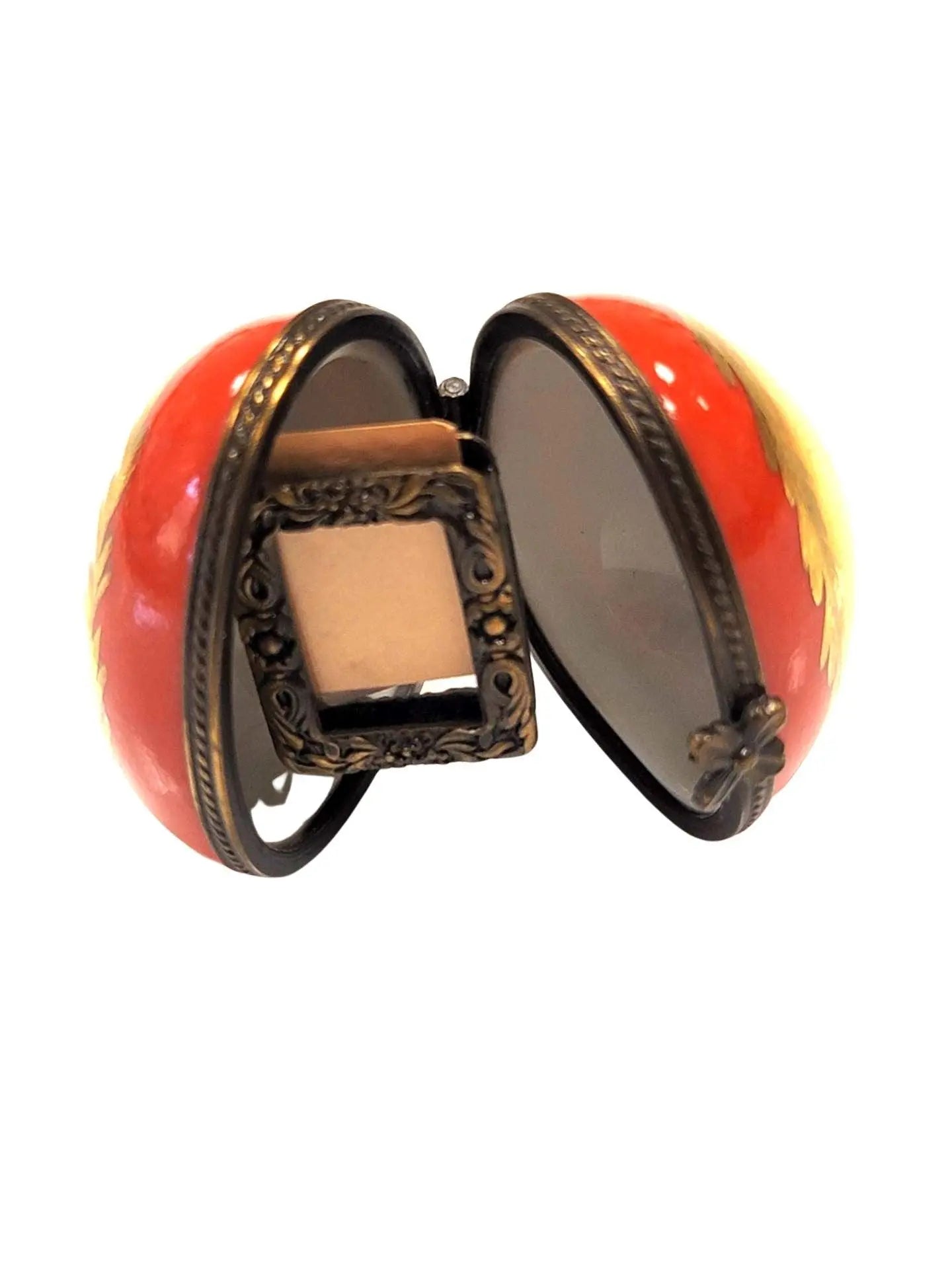 Christmas Tree Limoges Egg Frame Porcelain Limoges xmas egg French Trinket Box