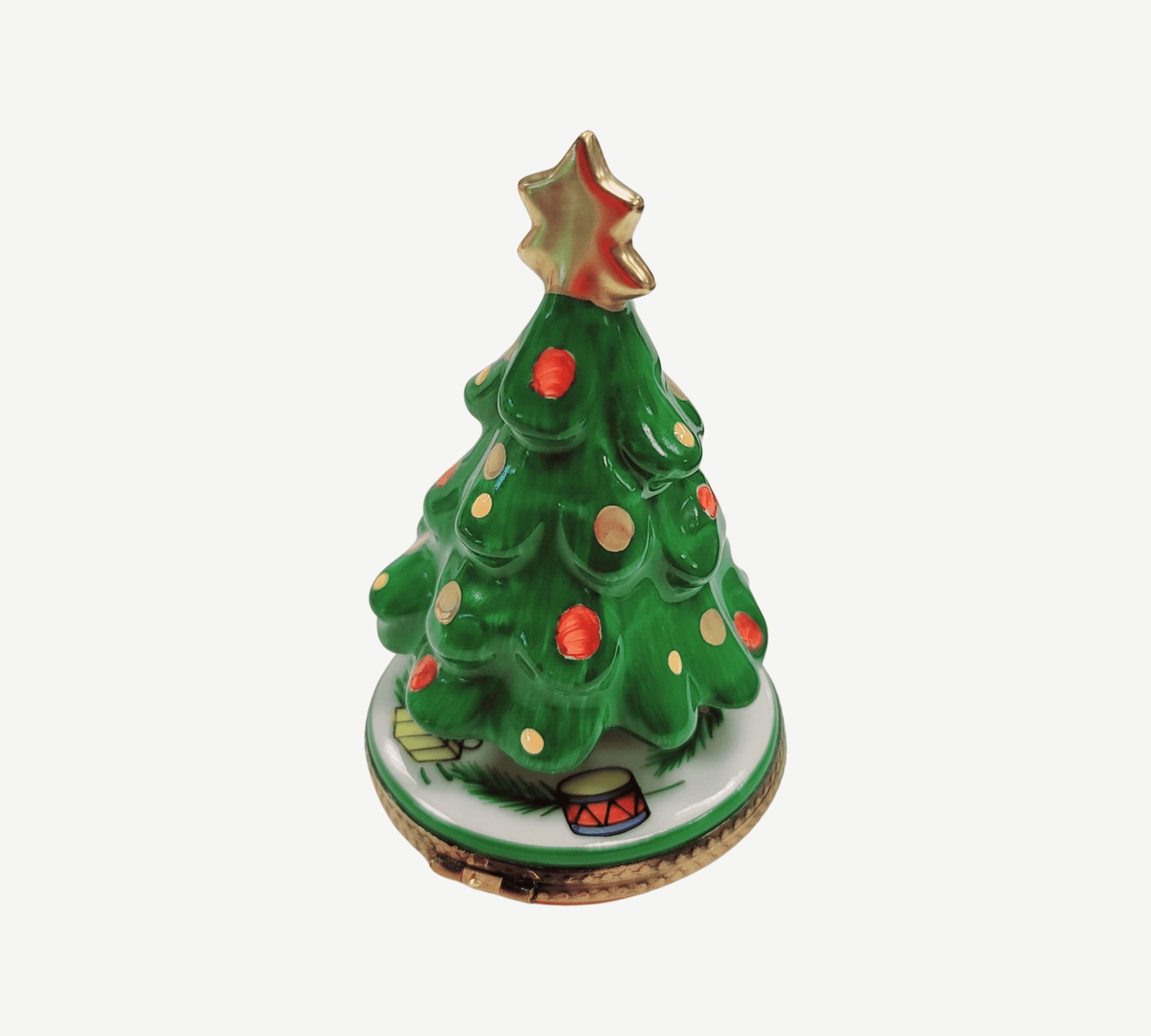 Christmas Tree With Star Figurine Porcelain Limoges Christmas Tree French Trinket Box