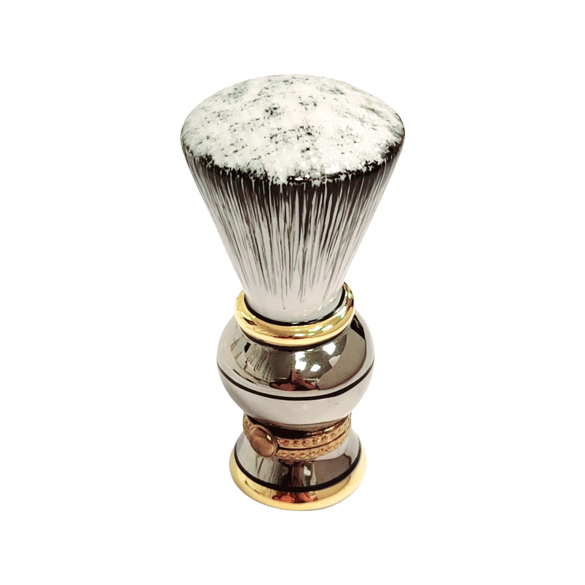 Chrome Shaving Brush Luxury Box Porcelain Limoges fashion limoges boxes French Trinket Box