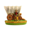 Chuck Wagon Old West American Porcelain Limoges vehicle French Trinket Box