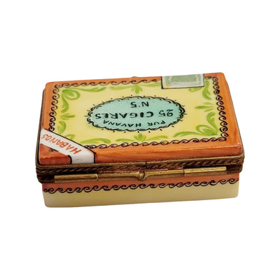 Cigar Box with Removable Cigars Porcelain Limoges wine Limoges Box men French Trinket Box