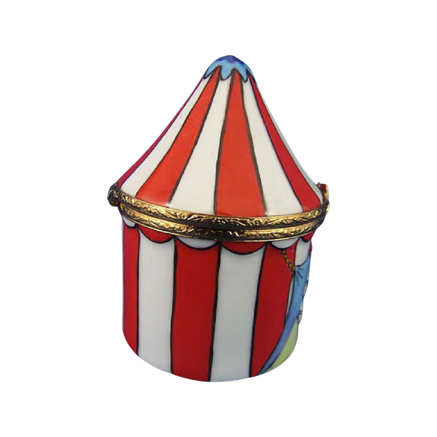 Circus Tent Porcelain Limoges circus travel French Trinket Box