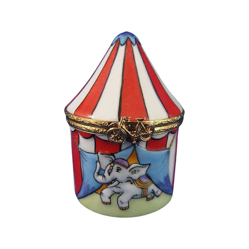 Circus Tent Porcelain Limoges circus travel French Trinket Box