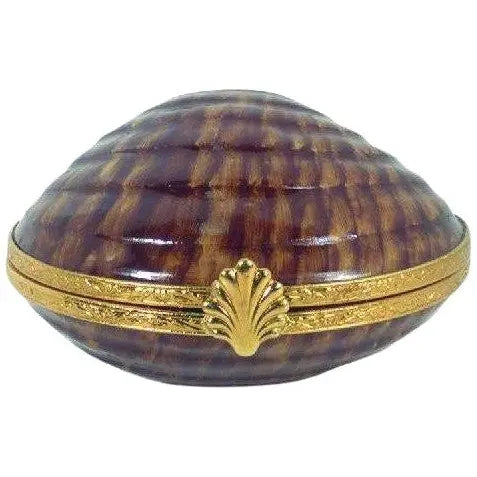 Clam Food Porcelain Limoges Ocean beach French Trinket Box