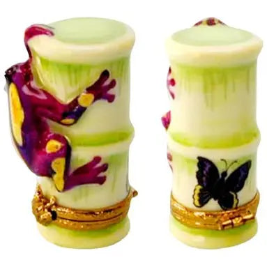 Clown Tree Frog Porcelain Limoges Frog French Trinket Box