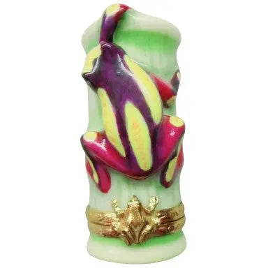Clown Tree Frog Porcelain Limoges Frog French Trinket Box