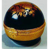 Cobalt Blue Ball- Gold Decal Porcelain Limoges Traditional French Trinket Box