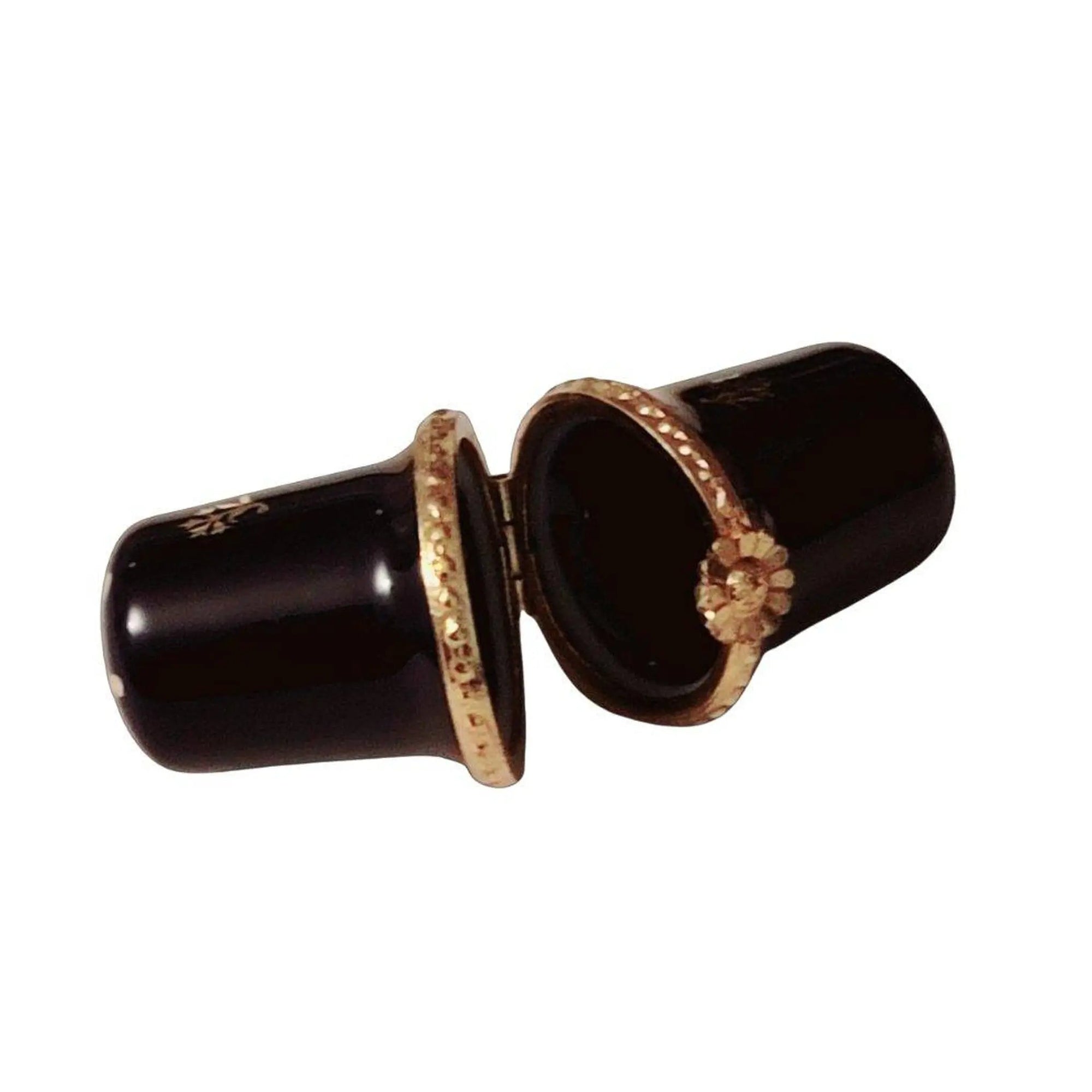 Cobalt Blue Limoges Thimble Porcelain Limoges Decal Limoges Boxes traditional French Trinket Box