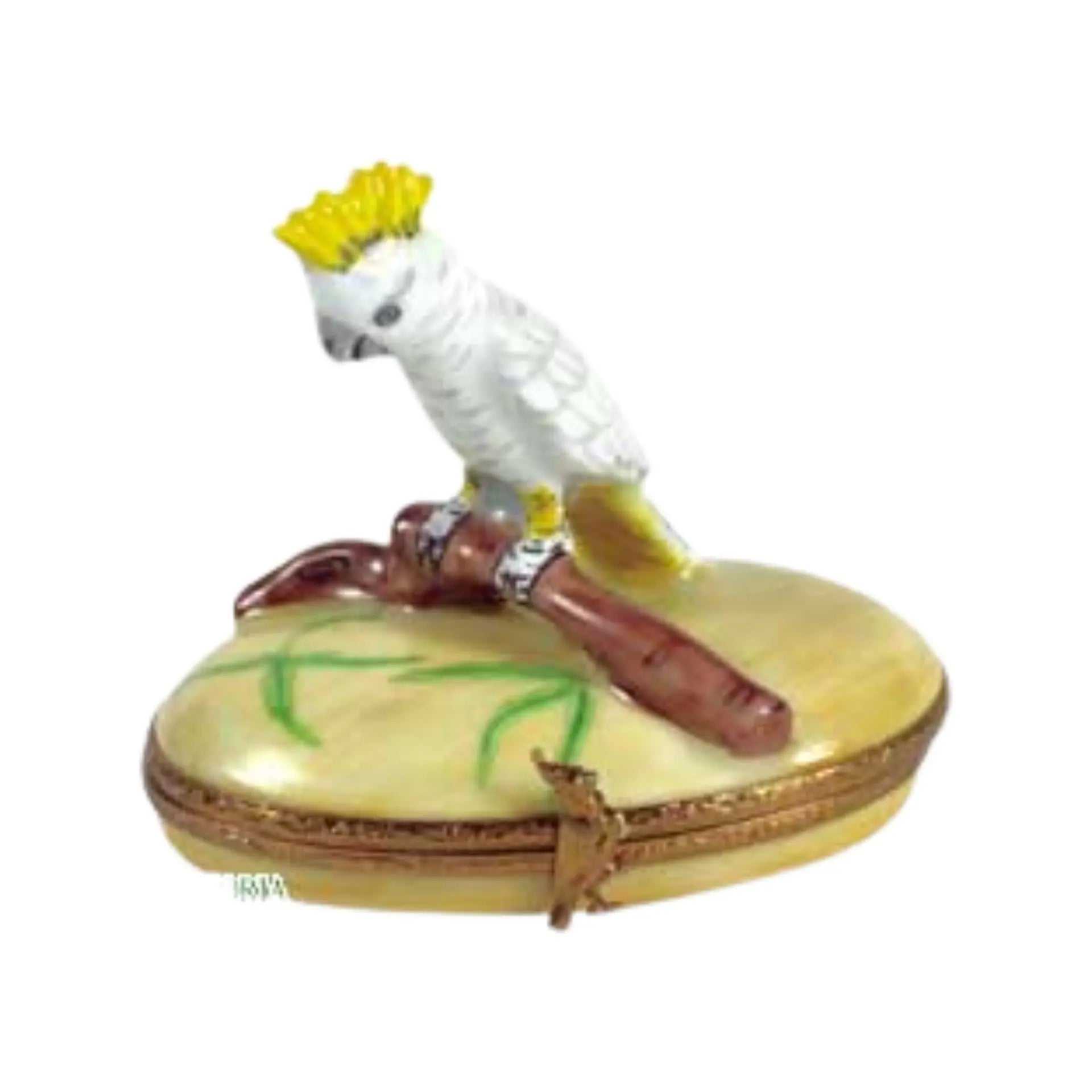 Cockatoo: Yellow Crest Bird Porcelain Limoges Bird Birds French Trinket Box