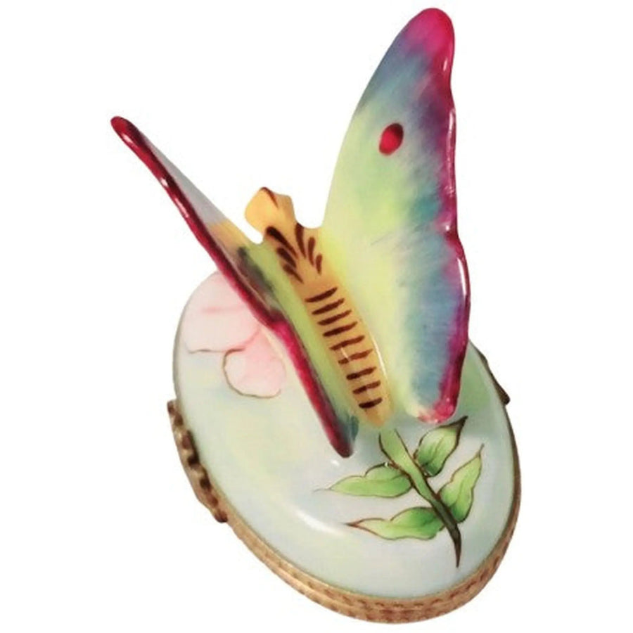 Colorful Butterfly Limoges Box Porcelain Limoges Butterfly French Trinket Box