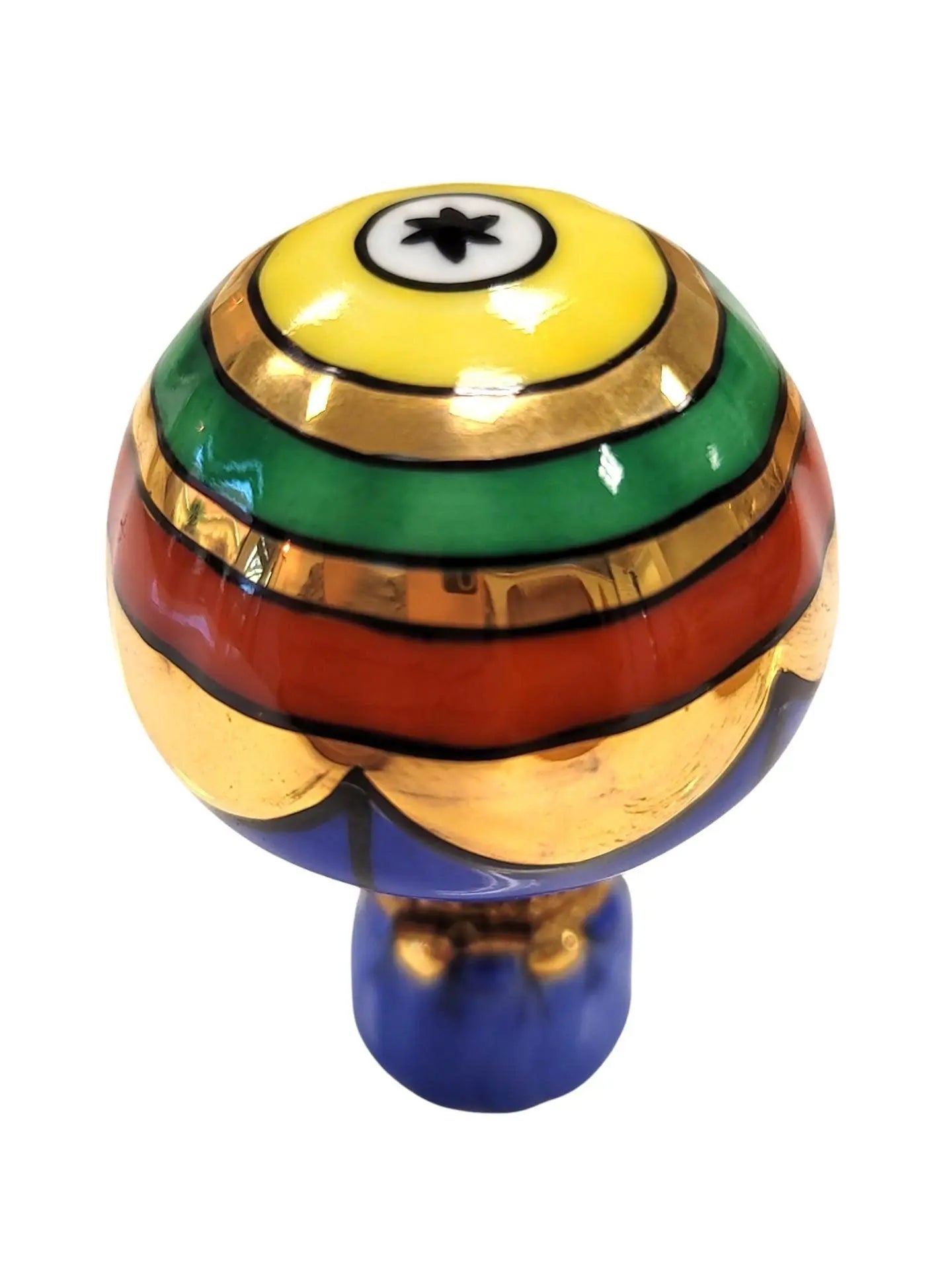 Colorful Hot Air Balloon Limoges Porcelain Limoges travel vehicle French Trinket Box