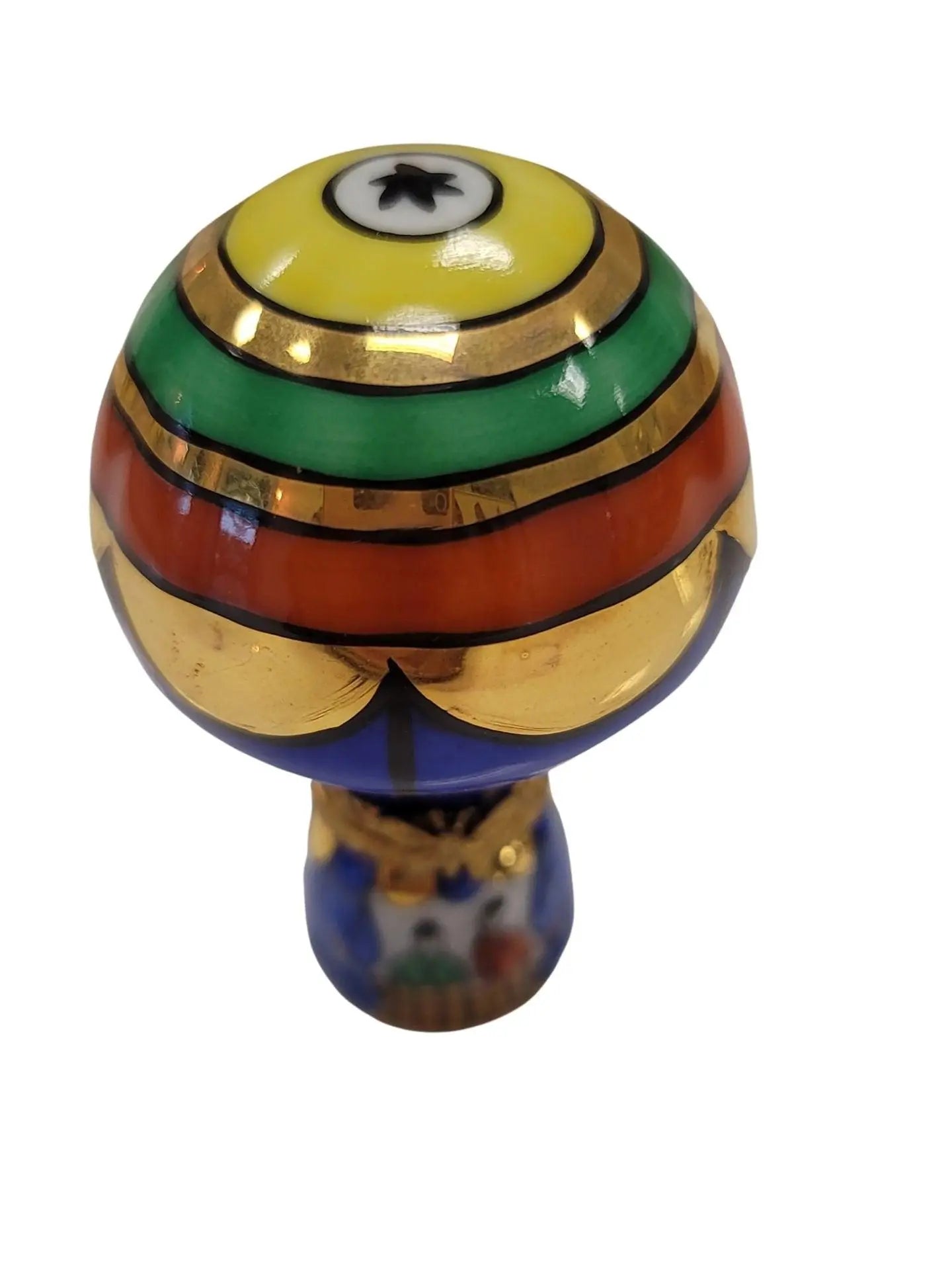 Colorful Hot Air Balloon Limoges Porcelain Limoges travel vehicle French Trinket Box