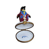 Colorful Tuxedo Penguin Figurine Porcelain Limoges xmas bird birds special winter travel LIMOGES BOXES French Trinket Box