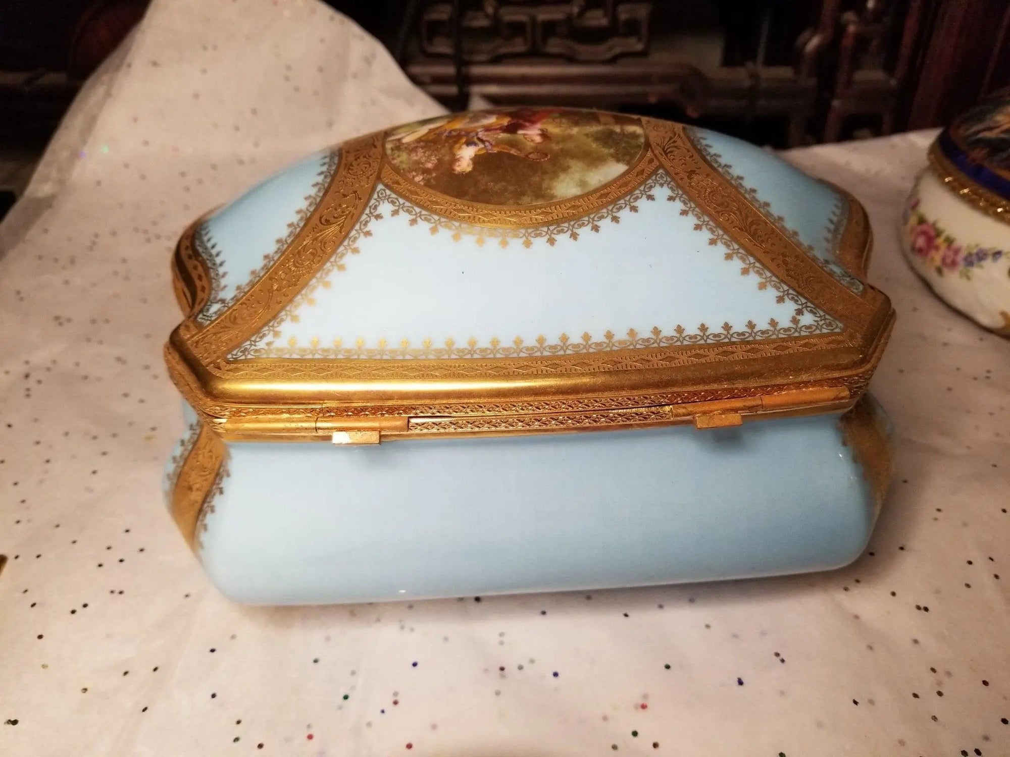 Concorde Penicaud Jewelry Chest Porcelain Limoges Jewelry Limoges Box Love Valentine French Trinket Box