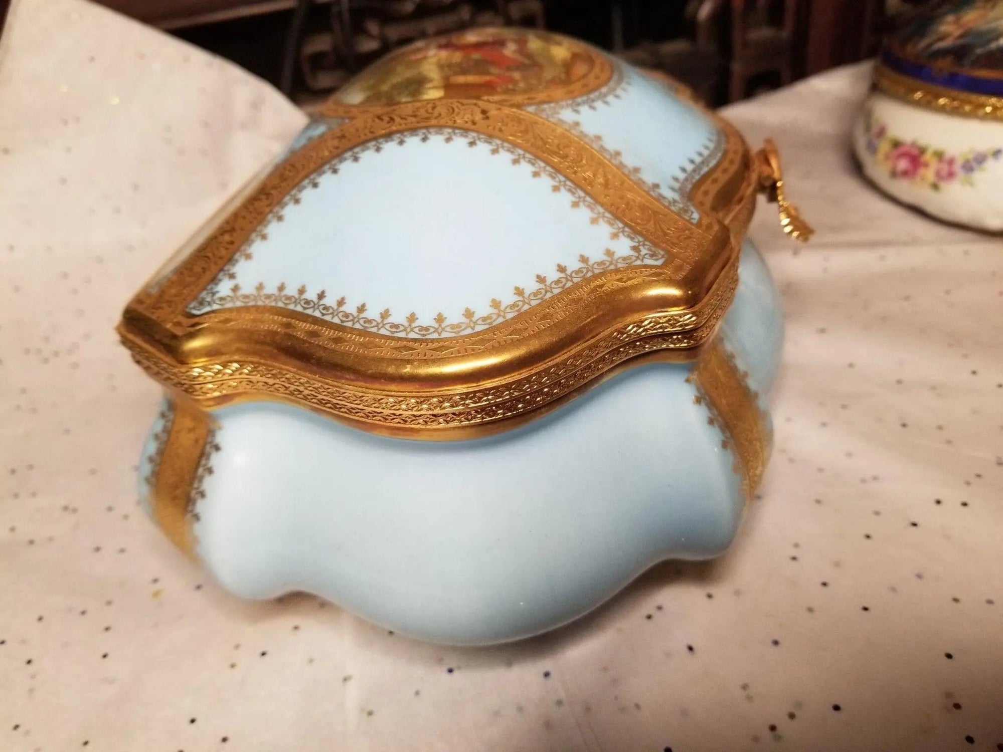 Concorde Penicaud Jewelry Chest Porcelain Limoges Jewelry Limoges Box Love Valentine French Trinket Box