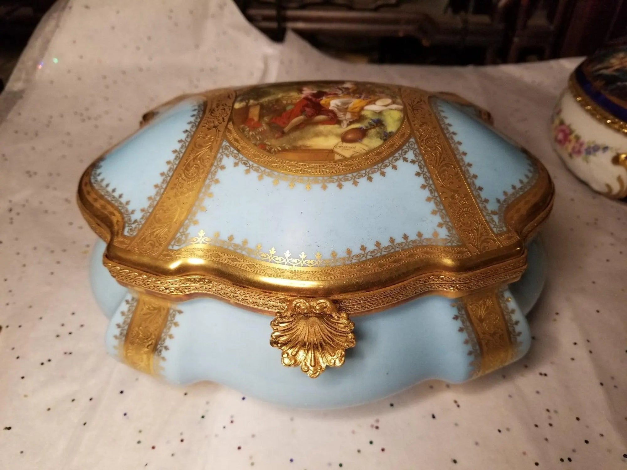 Concorde Penicaud Jewelry Chest Porcelain Limoges Jewelry Limoges Box Love Valentine French Trinket Box