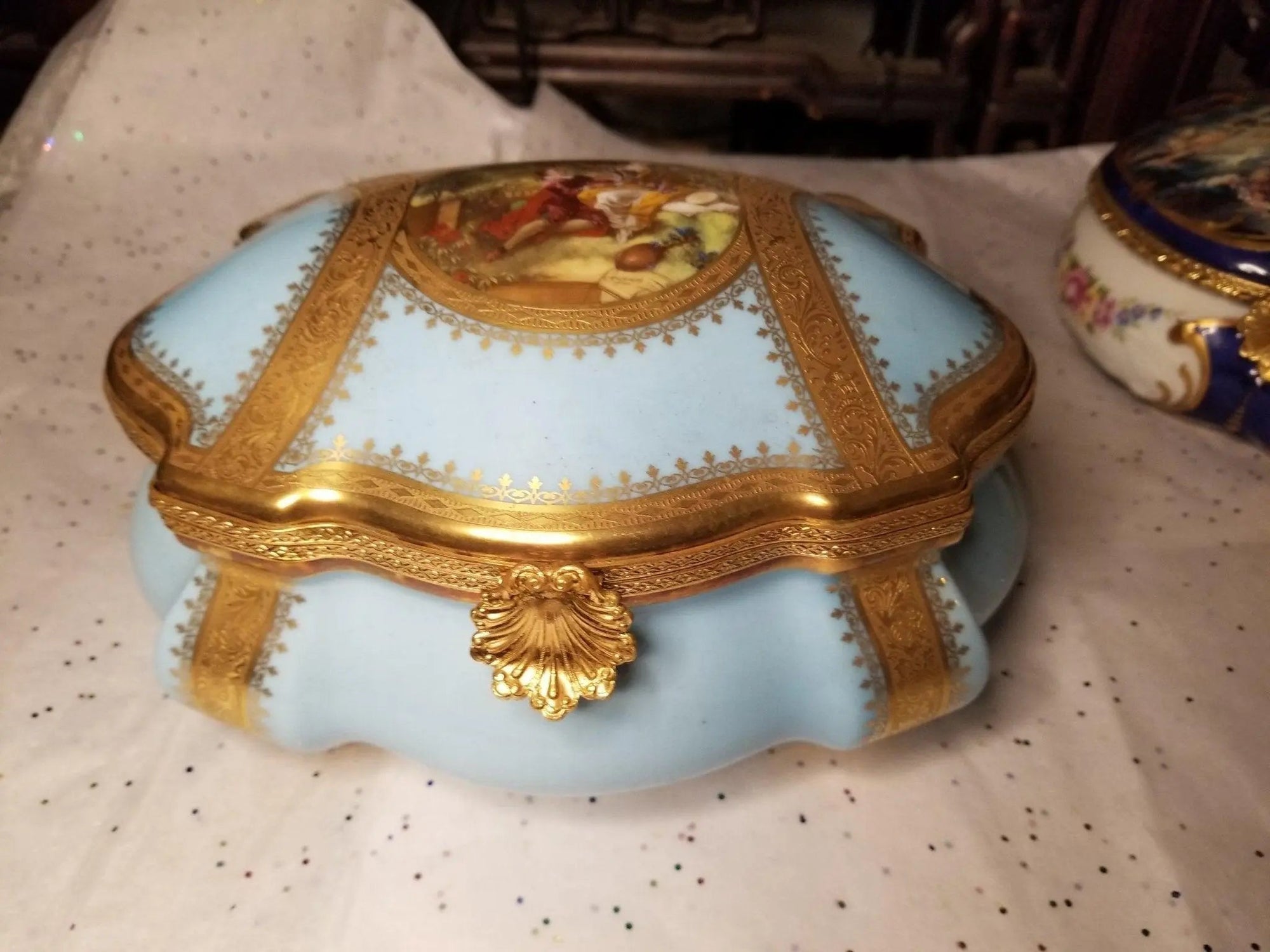 Concorde Penicaud Jewelry Chest Porcelain Limoges Jewelry Limoges Box Love Valentine French Trinket Box