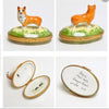 Corgi Dog Porcelain Limoges Dog French Trinket Box
