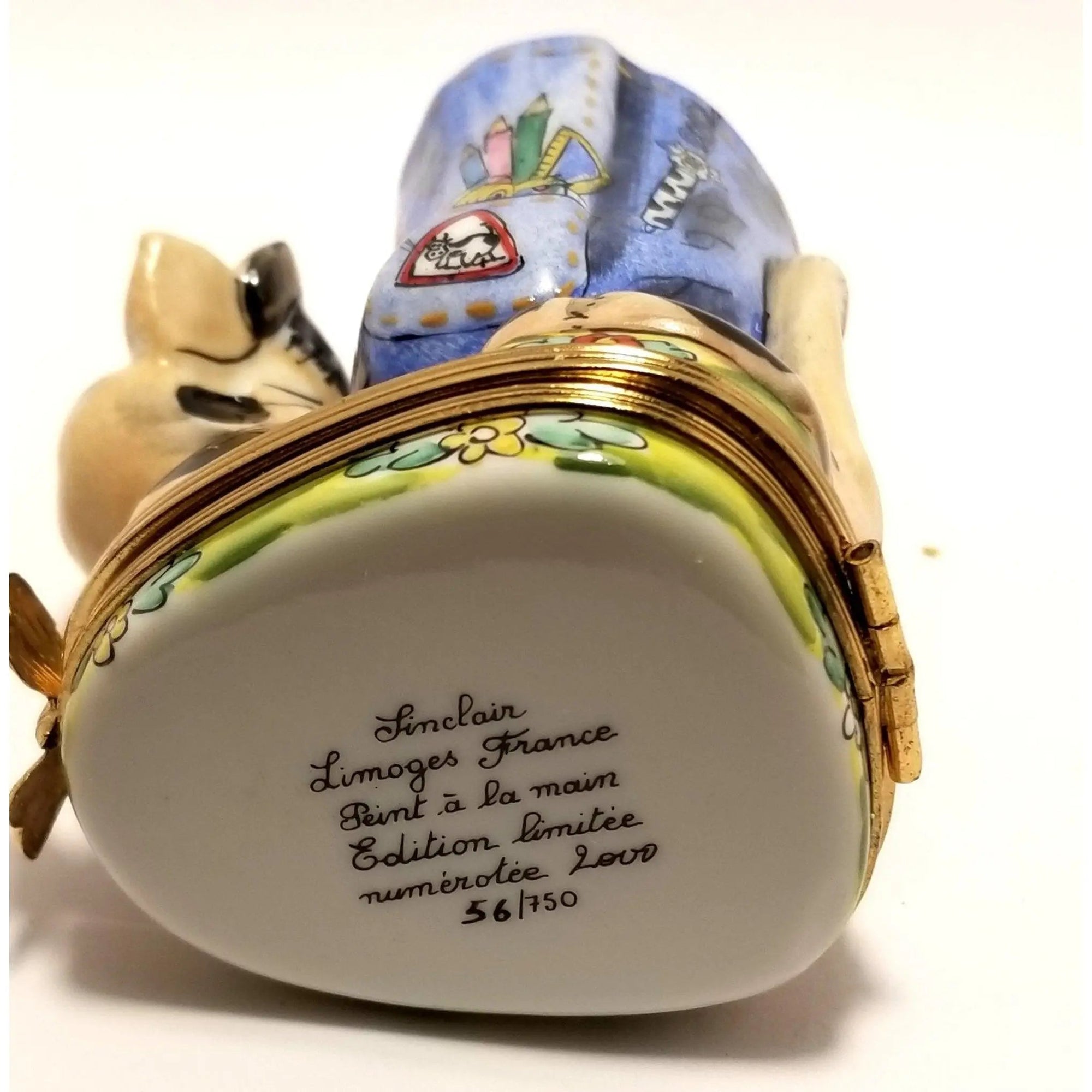 Cow Vase Pencil Holder Artistry Porcelain Limoges farm animals French Trinket Box