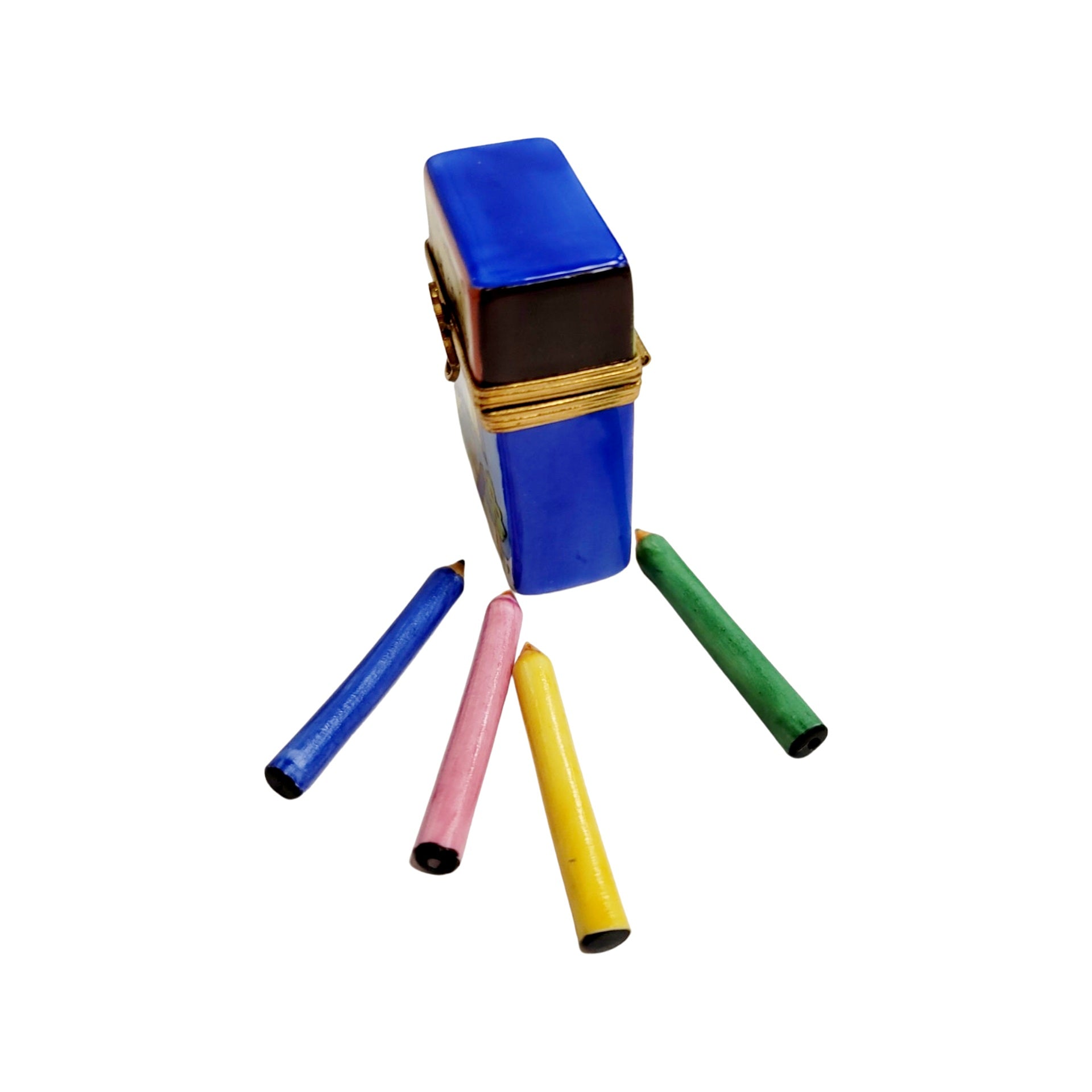 Crayon Box Porcelain Limoges Fine Art Kids French Trinket Box