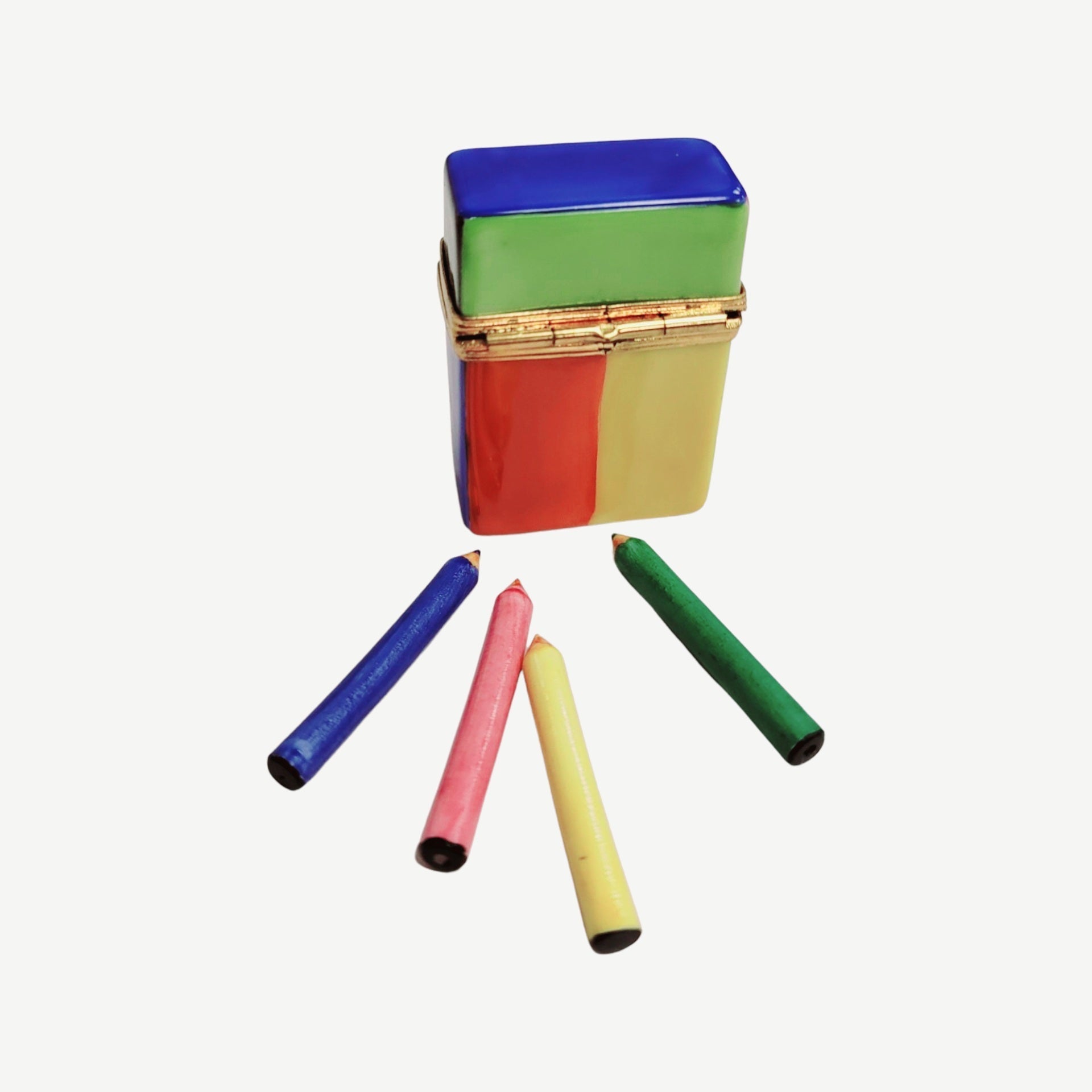 Crayon Box Porcelain Limoges Fine Art Kids French Trinket Box