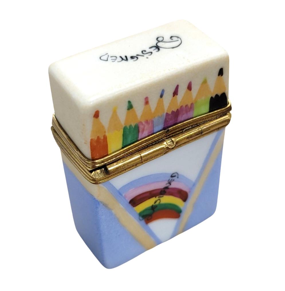 Crayon de Couleur Limoges Box Porcelain Limoges fine art Baby LIMOGES BOXES French Trinket Box