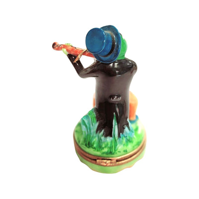 Cricket w Ant Playing Violin Limoges Box Porcelain Figurine-Music LIMOGES BOXES bugs critters bug-CH2P374