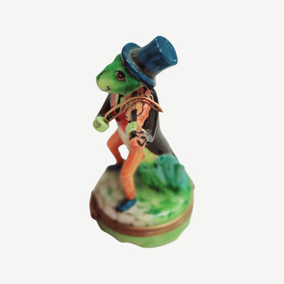 Cricket w Ant Playing Violin Limoges Box Porcelain Figurine-Music LIMOGES BOXES bugs critters bug-CH2P374