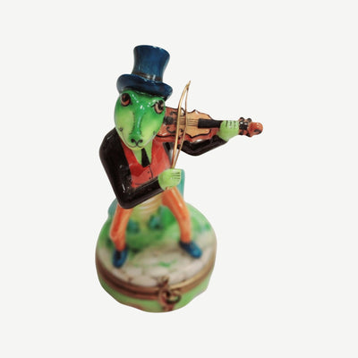 Cricket w Ant Playing Violin Limoges Box Porcelain Figurine-Music LIMOGES BOXES bugs critters bug-CH2P374
