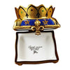 Crown on Pillow limoges box Porcelain Limoges travel French Trinket Box