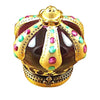 Crown with Jewels Porcelain Limoges travel hats French Trinket Box