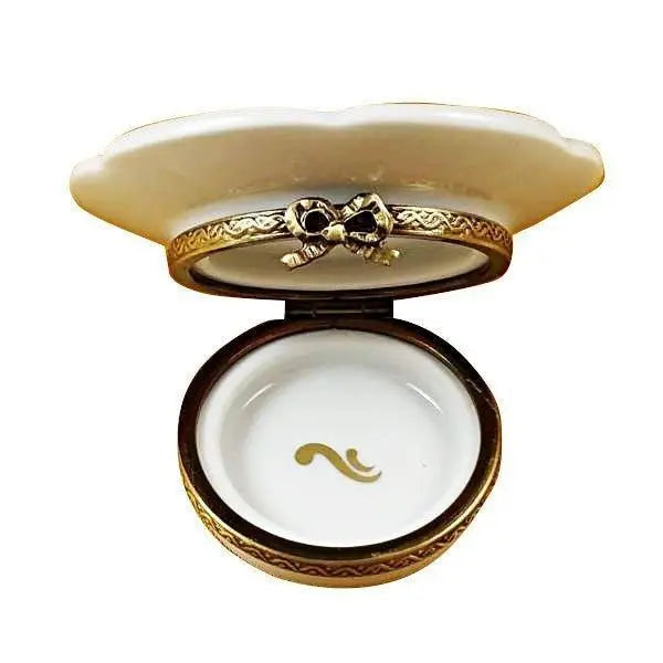Butterfly Cup and Saucer Limoges box, hand-painted porcelain made in France