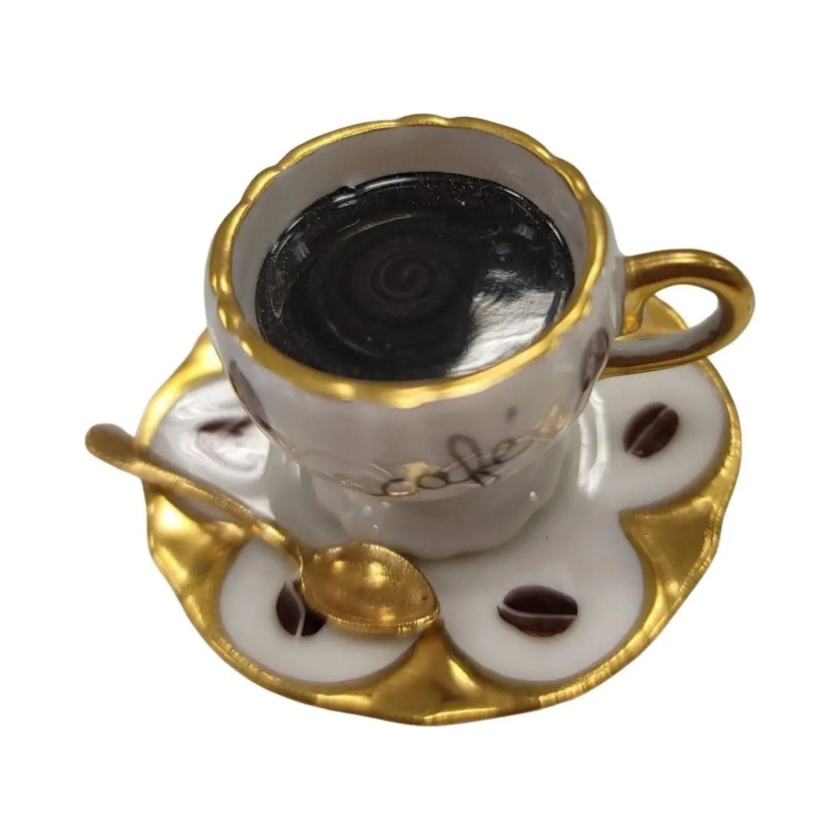 Fine art lovers will admire this Cup of Coffee Cafe Limoges box