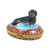 Dachshund In Basket: Black Dog Porcelain Limoges Dog French Trinket Box