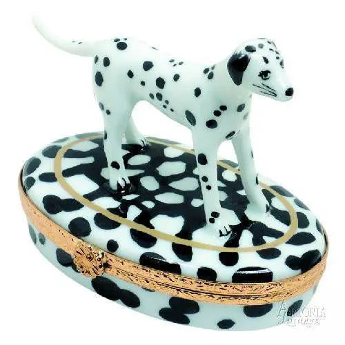 Dalmatian Dog Porcelain Limoges Dog Dogs French Trinket Box