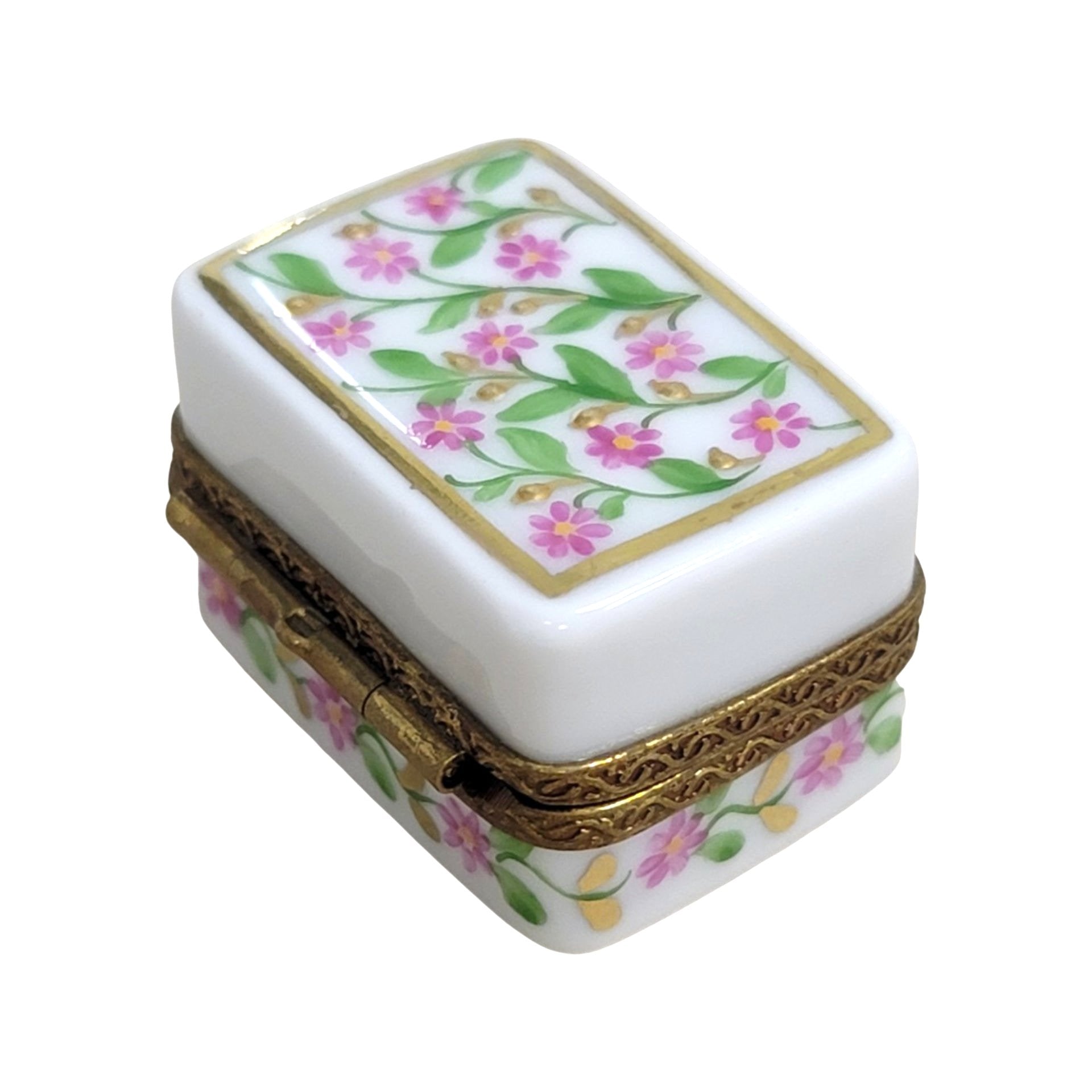 Delicate Floral Limoges Box Porcelain Limoges LIMOGES BOXES traditional French Trinket Box