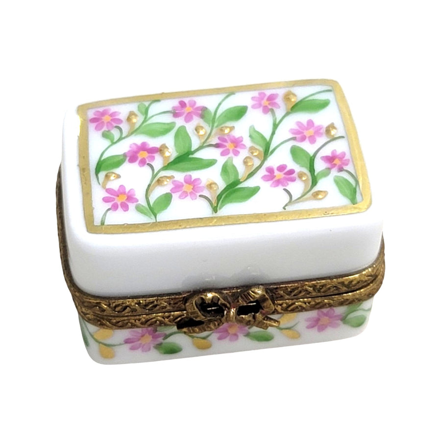 Delicate Floral Limoges Box Porcelain Limoges LIMOGES BOXES traditional French Trinket Box