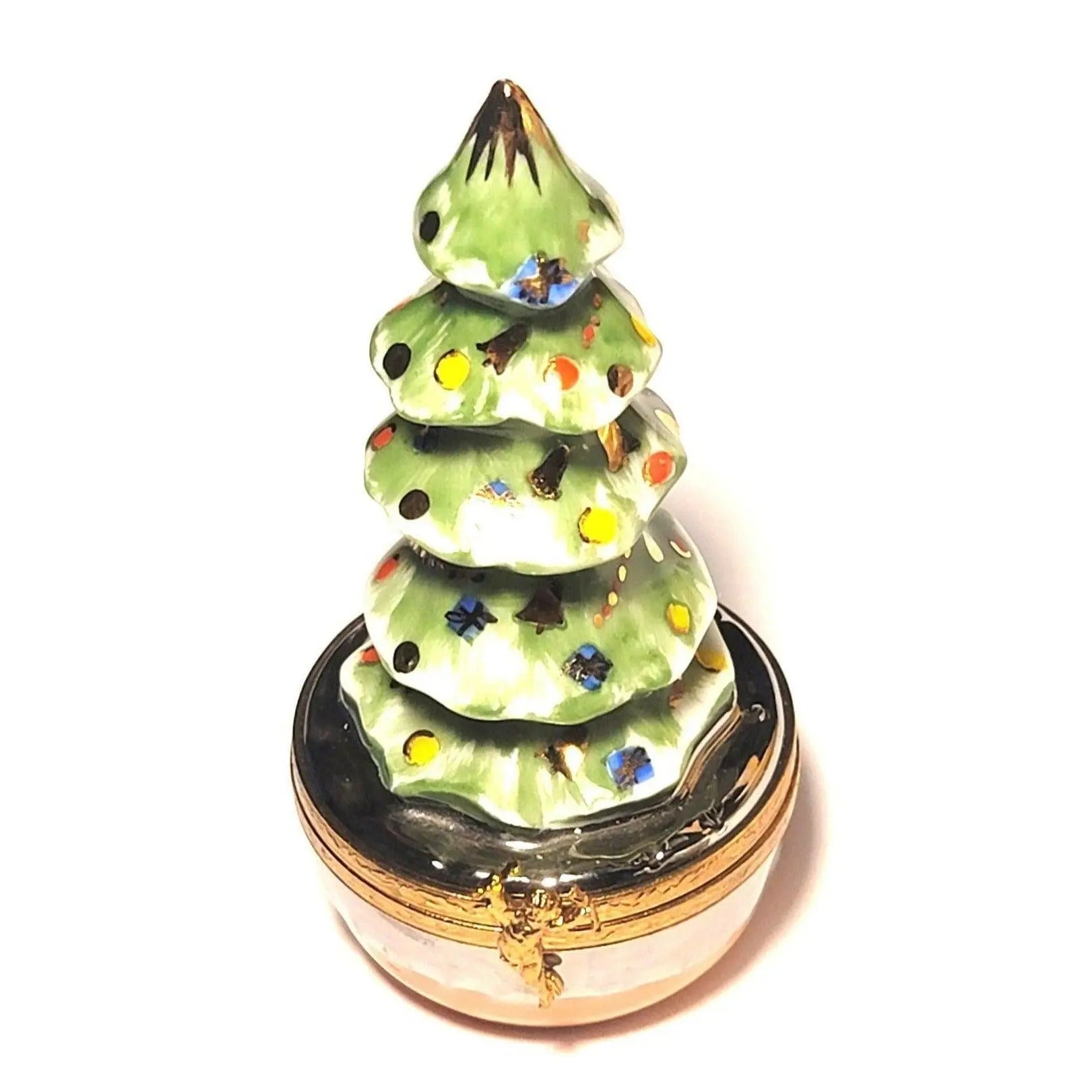 Designer Christmas Tree - Artoria Porcelain Limoges Christmas Tree French Trinket Box