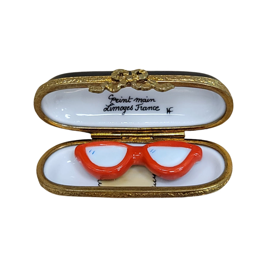 Designer Sun Glasses Limoges Box Porcelain Figurine-fashion limoges boxes-CH8C180