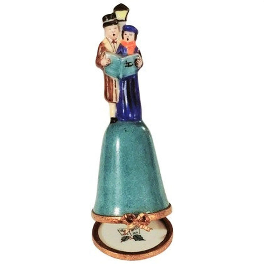 Dickens Carolers Porcelain Bell Porcelain Limoges xmas theme French Trinket Box
