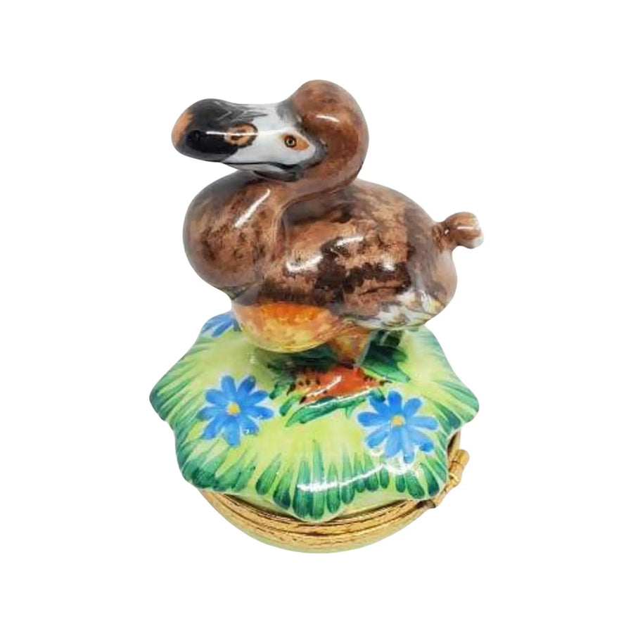 Dodo Bird Diploma Graduation with Diploma inside Porcelain Limoges Bird Graduation French Trinket Box