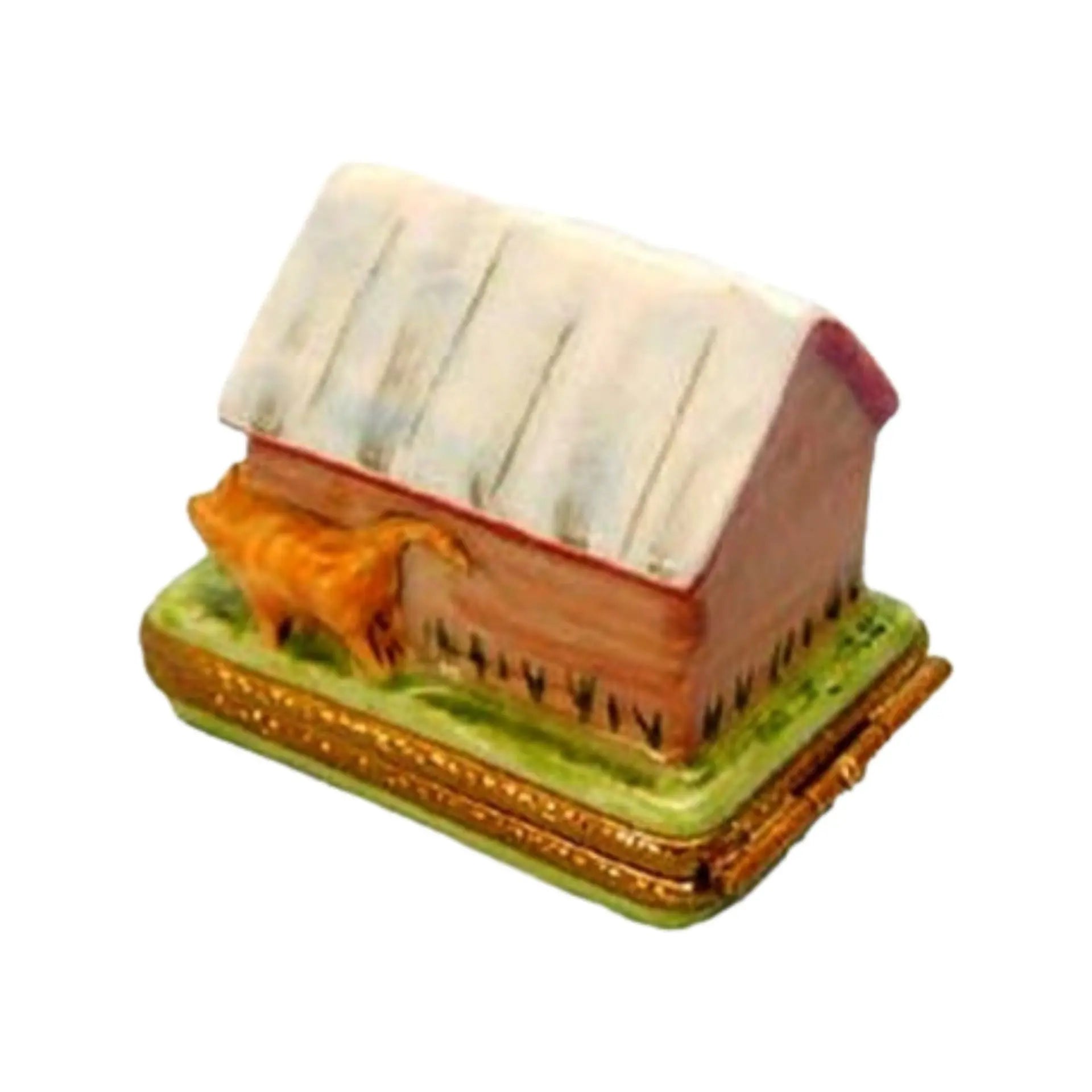 Dog House Porcelain Limoges Dog French Trinket Box