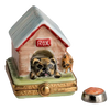 Dog House Porcelain Limoges Dog French Trinket Box